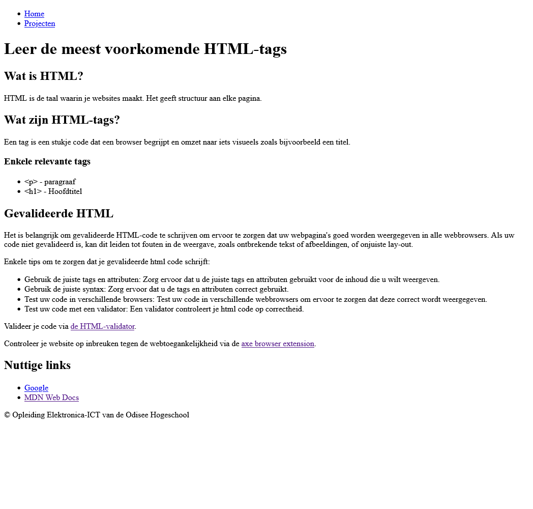 HTML labo 1